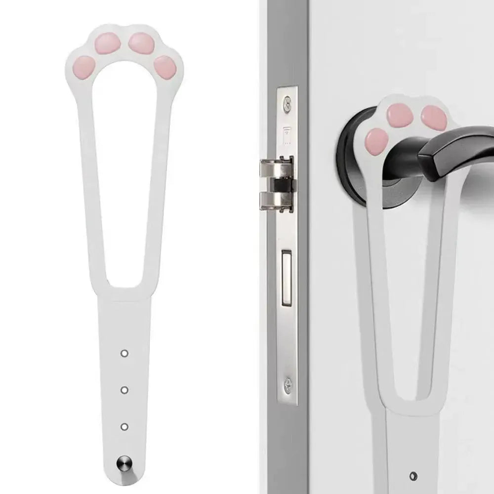 Adjustable Cat Door Holder Latch - 11.5" Elastic Gate Lock Strap, Pet Door Stopper to Keep Dogs Out, Flexible Door Latch for Pet Gates