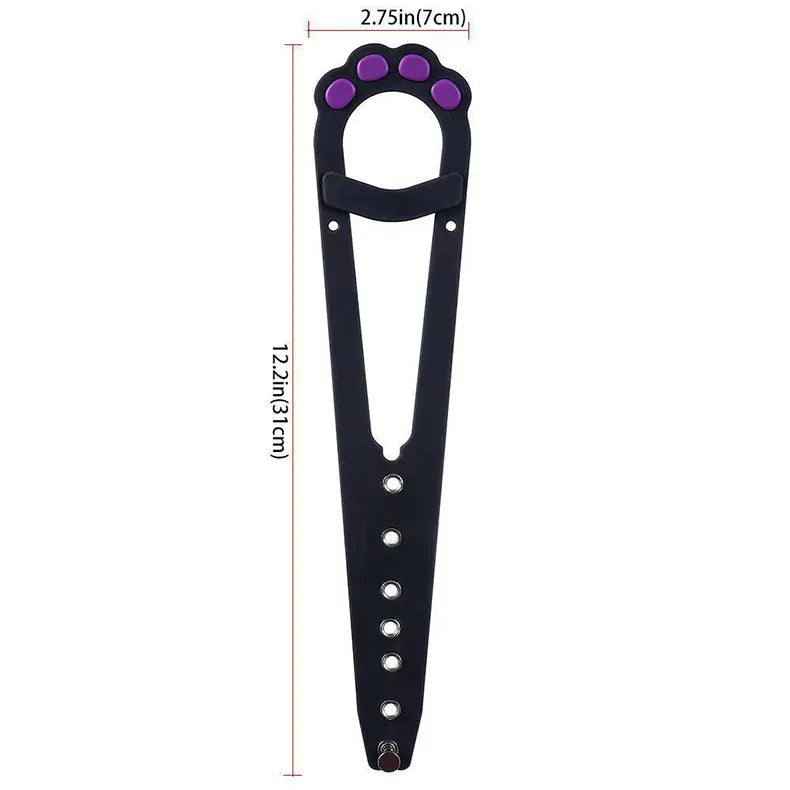 Adjustable Cat Door Holder Latch - 11.5" Elastic Gate Lock Strap, Pet Door Stopper to Keep Dogs Out, Flexible Door Latch for Pet Gates