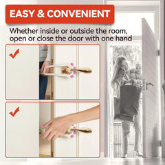 Adjustable Cat Door Holder Latch - 11.5" Elastic Gate Lock Strap, Pet Door Stopper to Keep Dogs Out, Flexible Door Latch for Pet Gates