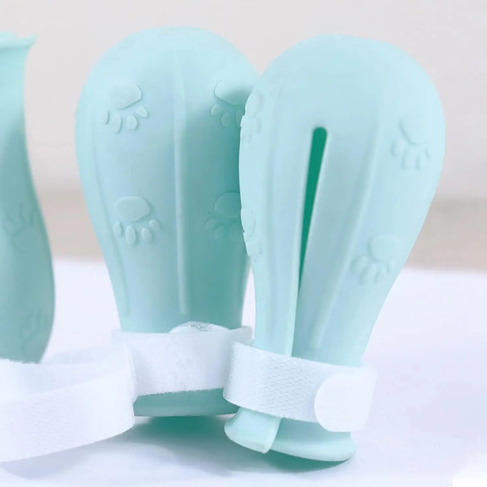 Adjustable Cat Paw Protectors – Silicone Anti-Scratch Mittens for Bathing & Grooming