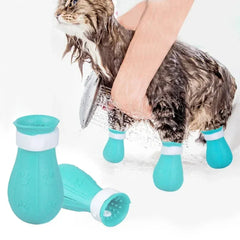 Adjustable Cat Paw Protectors – Silicone Anti-Scratch Mittens for Bathing & Grooming