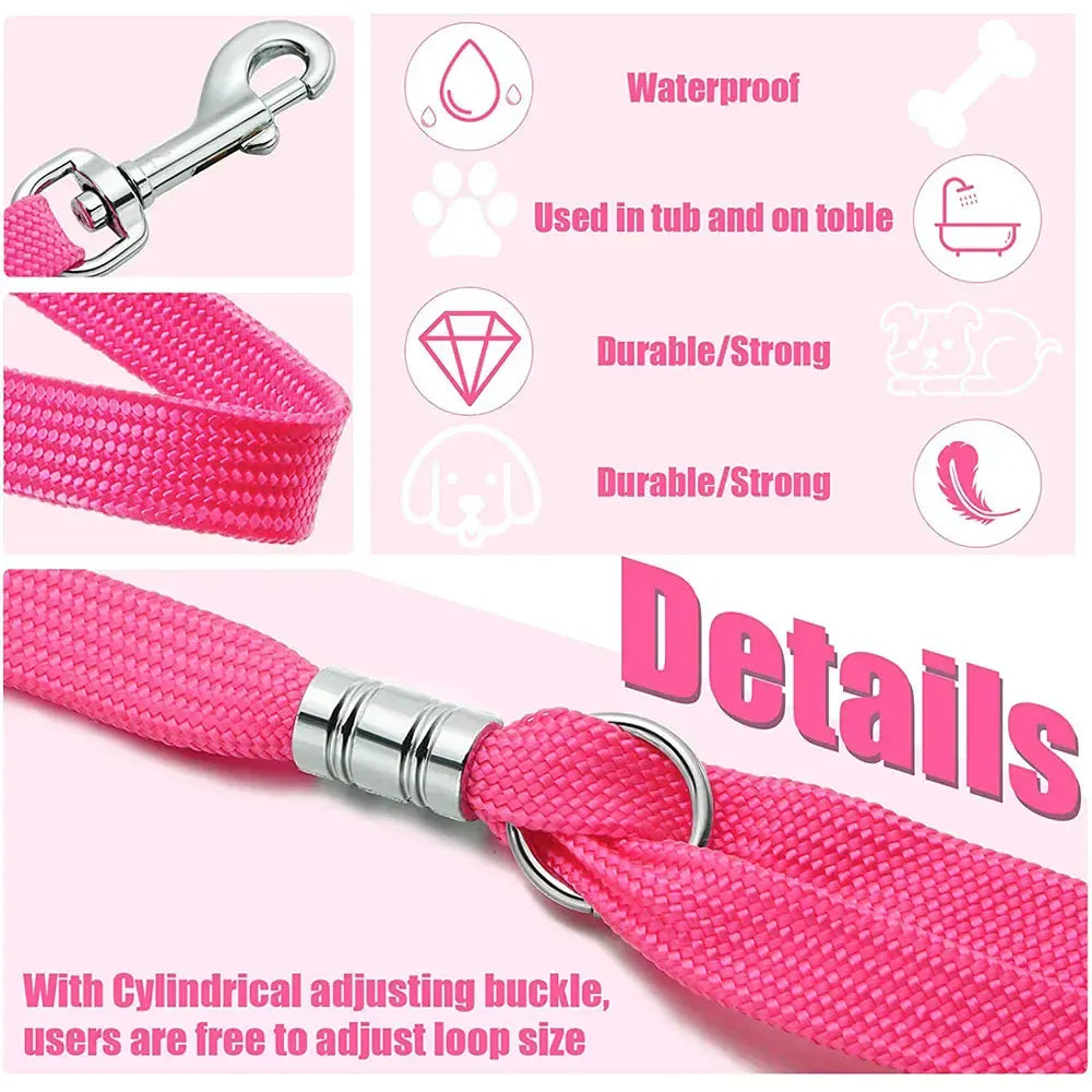 Adjustable Pet Grooming Leash - Safety Restraint Lead for Dog Cat Grooming Table