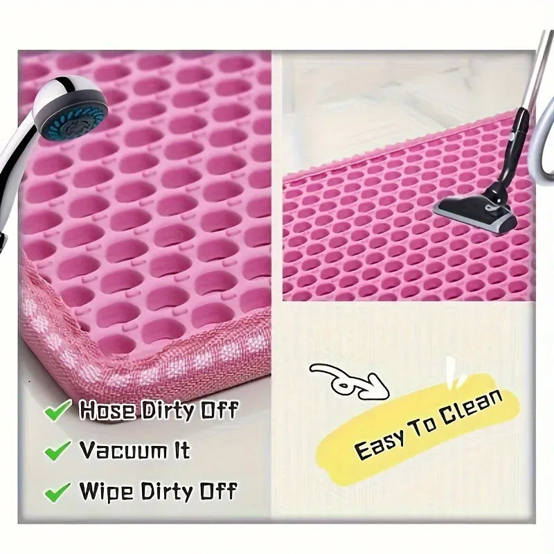 Advanced Honeycomb Cat Litter Mat - Double Layer Waterproof Litter Trapper