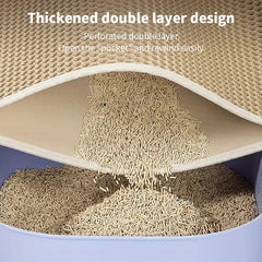 Advanced Honeycomb Cat Litter Mat - Double Layer Waterproof Litter Trapper