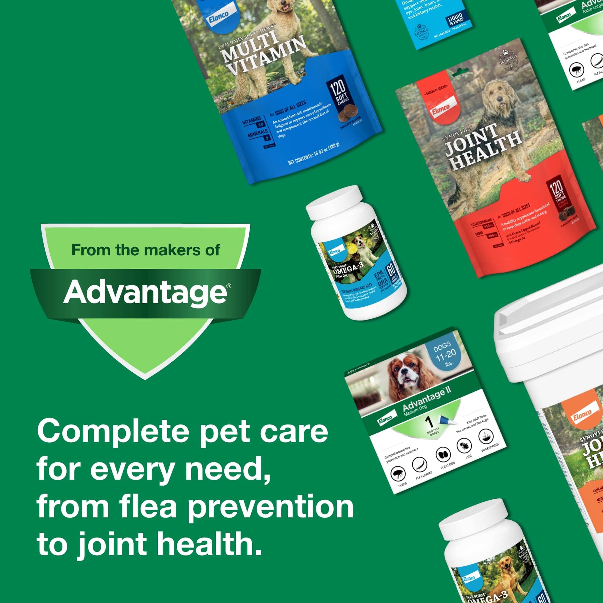 Advantage II Large Dog – Vet-Recommended Flea Treatment & Prevention for Dogs 21-55 lbs, 6-Month Supply