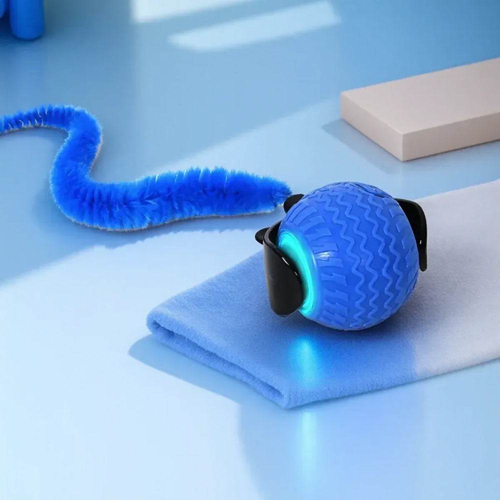Automatic Cat Ball Toy - Smart Obstacle Avoidance 360° Rotation LED Lights