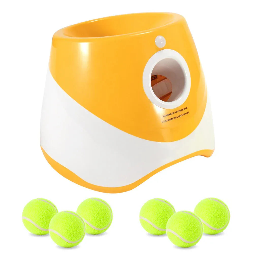 Automatic Dog Tennis Ball Launcher | Interactive Fun Chase Toy | Rechargeable Fetch Catapult for Dogs
