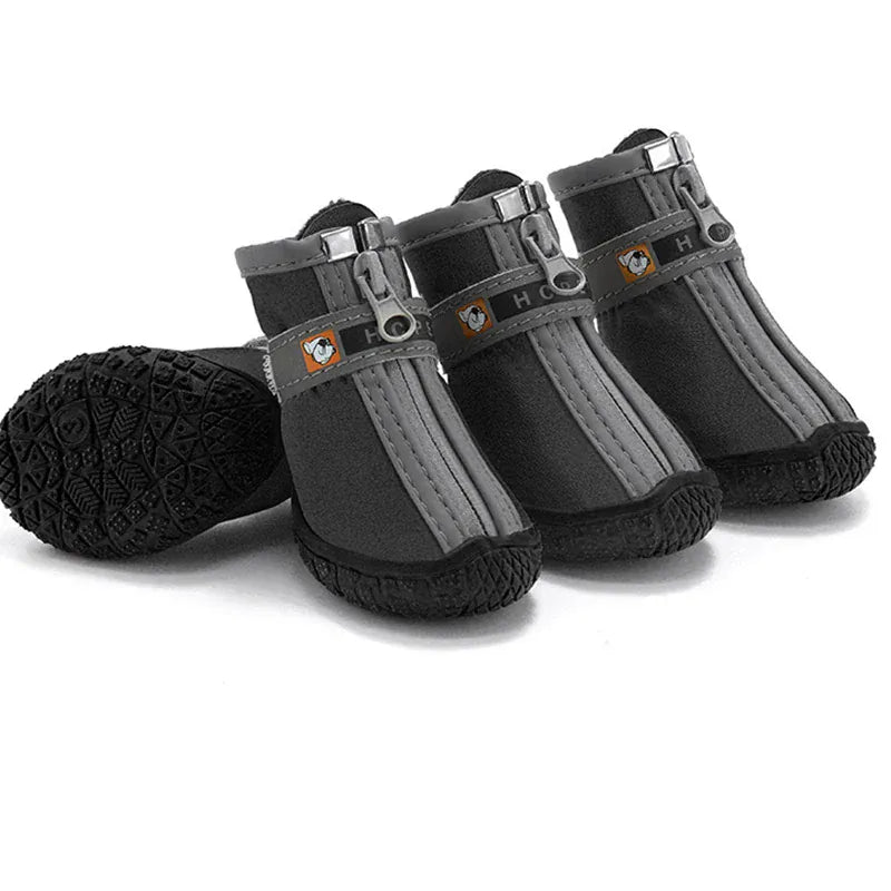 Breathable Dog Shoes - Anti-Slip Plush Boots for Small Medium Dogs