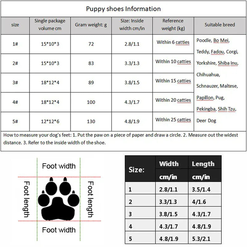 Breathable Dog Shoes - Anti-Slip Plush Boots for Small Medium Dogs