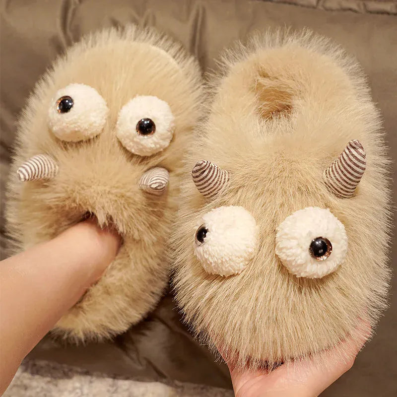Bubble Tea Slippers - Cute Boba Themed Plush Indoor Shoes for Cat & Dog