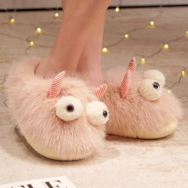 Bubble Tea Slippers - Cute Boba Themed Plush Indoor Shoes for Cat & Dog