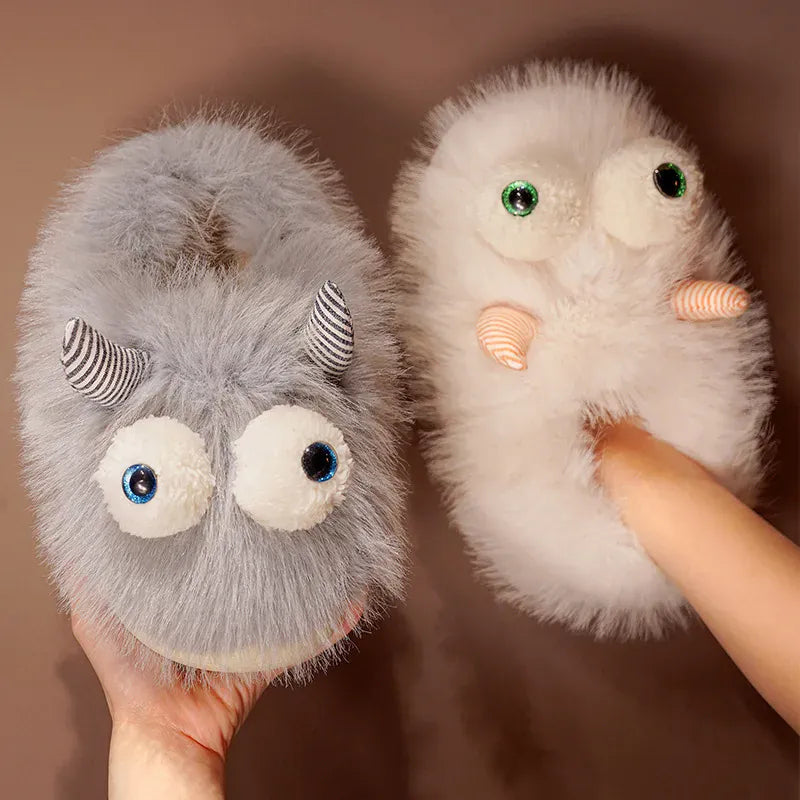 Bubble Tea Slippers - Cute Boba Themed Plush Indoor Shoes for Cat & Dog