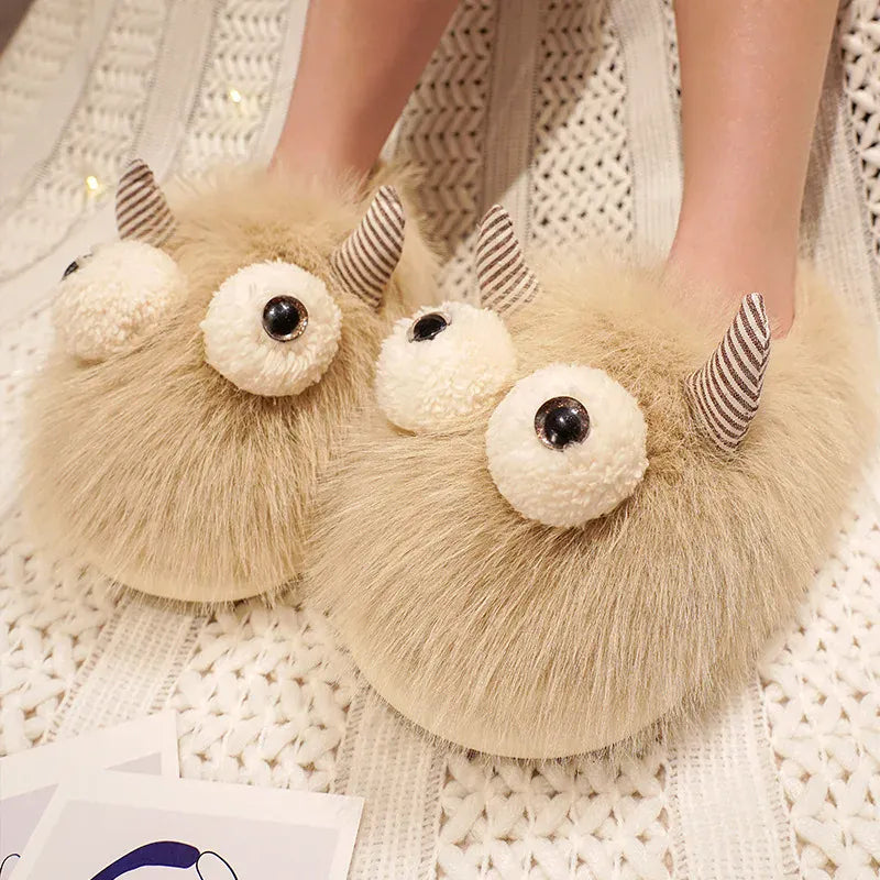 Bubble Tea Slippers - Cute Boba Themed Plush Indoor Shoes for Cat & Dog