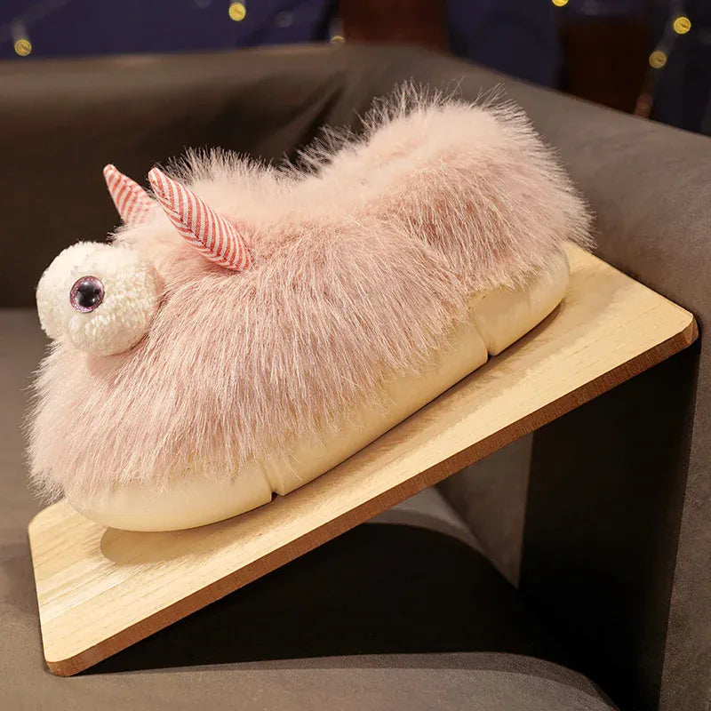 Bubble Tea Slippers - Cute Boba Themed Plush Indoor Shoes for Cat & Dog