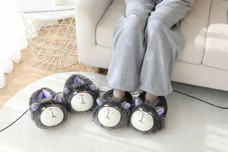 Bubble Tea Slippers - Cute Boba Themed Plush Indoor Shoes for Cat & Dog