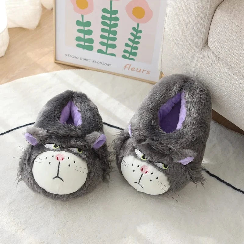 Bubble Tea Slippers - Cute Boba Themed Plush Indoor Shoes for Cat & Dog