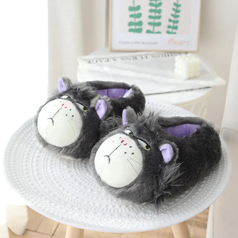 Bubble Tea Slippers - Cute Boba Themed Plush Indoor Shoes for Cat & Dog