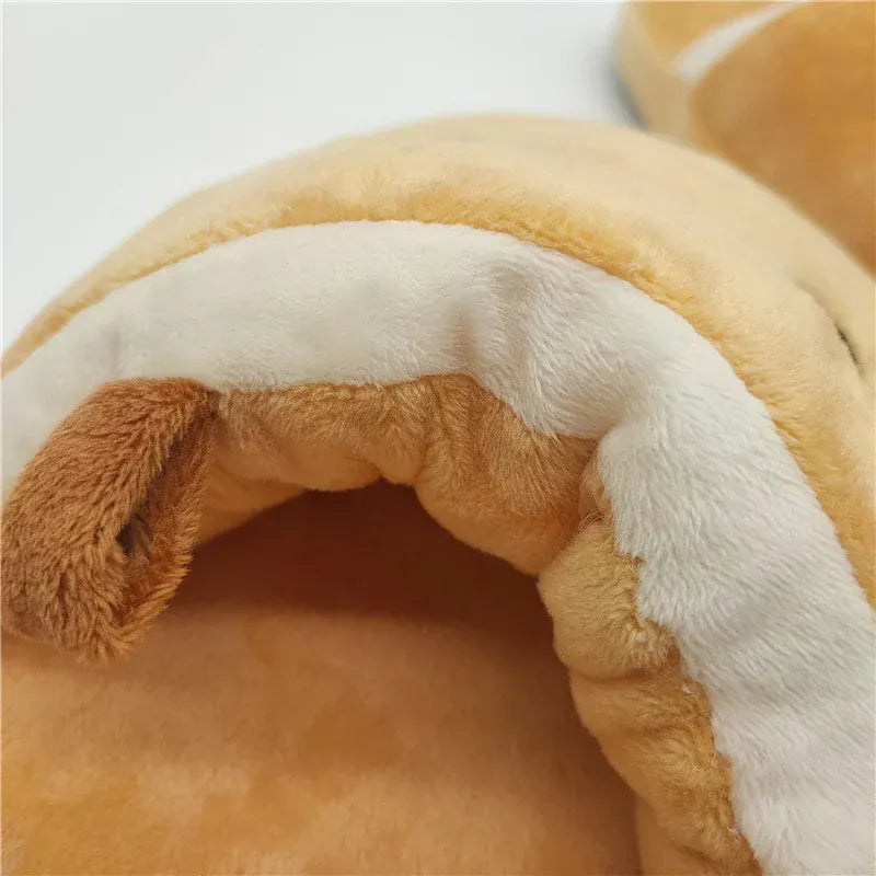 Bubble Tea Slippers - Cute Boba Themed Plush Indoor Shoes for Cat & Dog