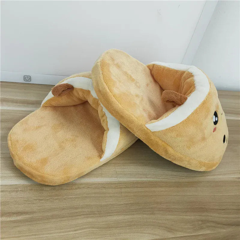 Bubble Tea Slippers - Cute Boba Themed Plush Indoor Shoes for Cat & Dog