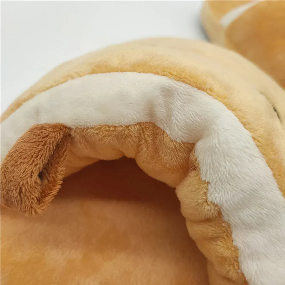 Bubble Tea Slippers - Cute Boba Themed Plush Indoor Shoes for Cat & Dog