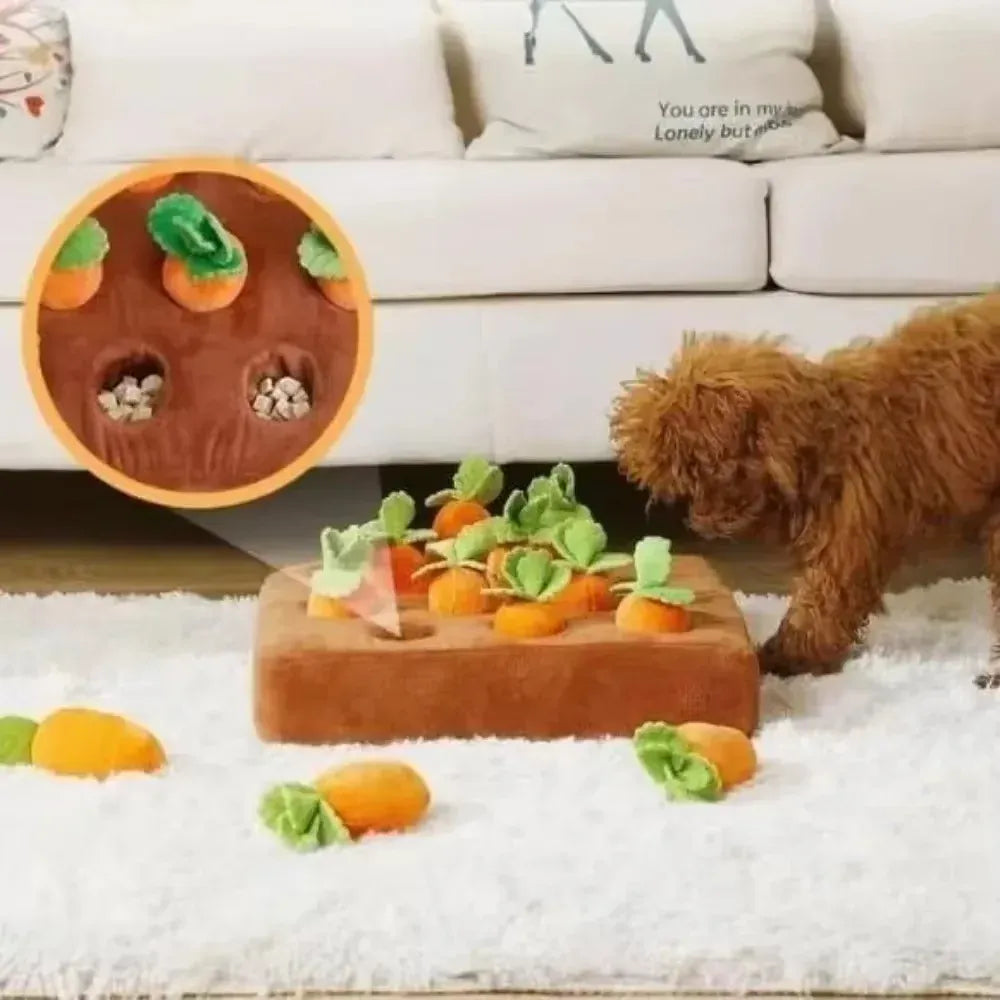 Carrot Snuffle Mat for Dogs & Cats – Interactive Puzzle Feeder Toy with Hiding Carrots
