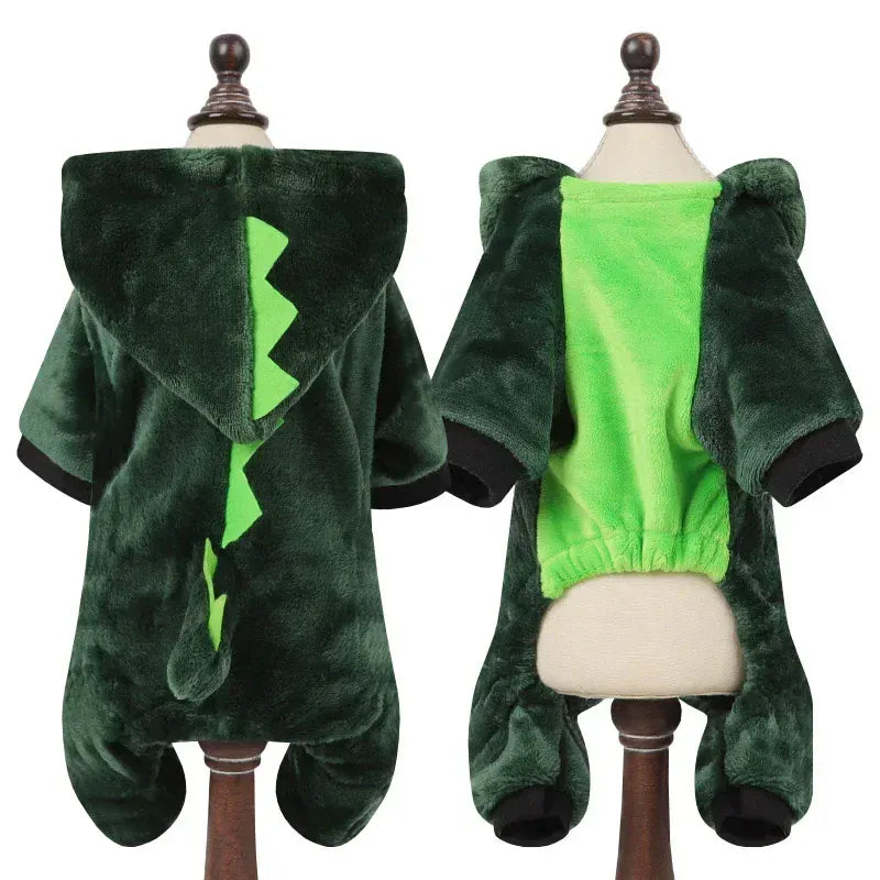 Cartoon Animal Dog & Cat Costume - Winter Warm Jumpsuit Pajamas