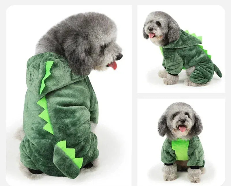 Cartoon Animal Dog & Cat Costume - Winter Warm Jumpsuit Pajamas