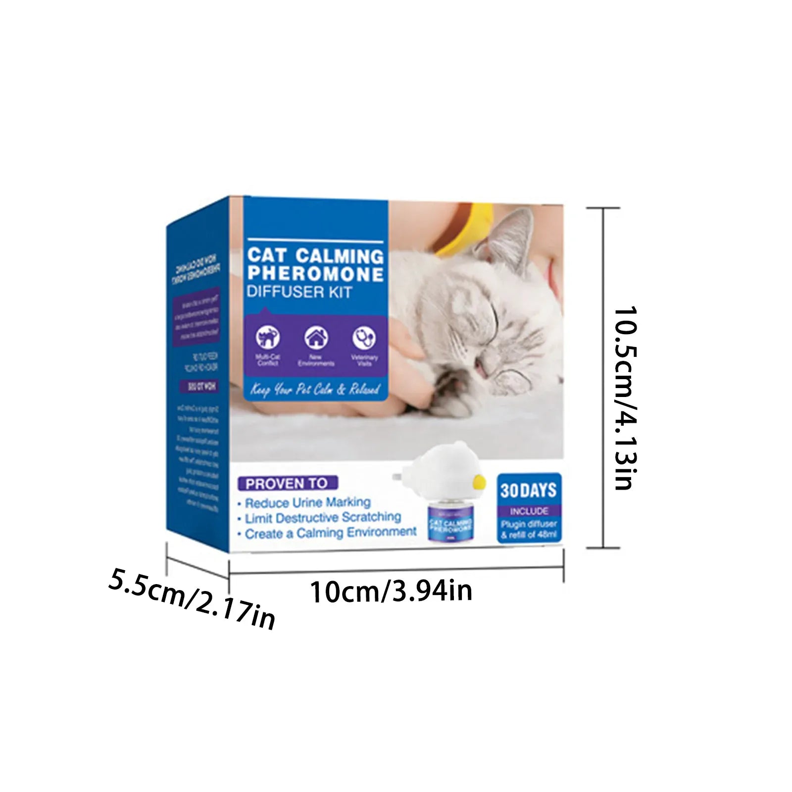 Cat Calming Diffuser Kit - 60 Day Pheromone Stress & Anxiety Relief