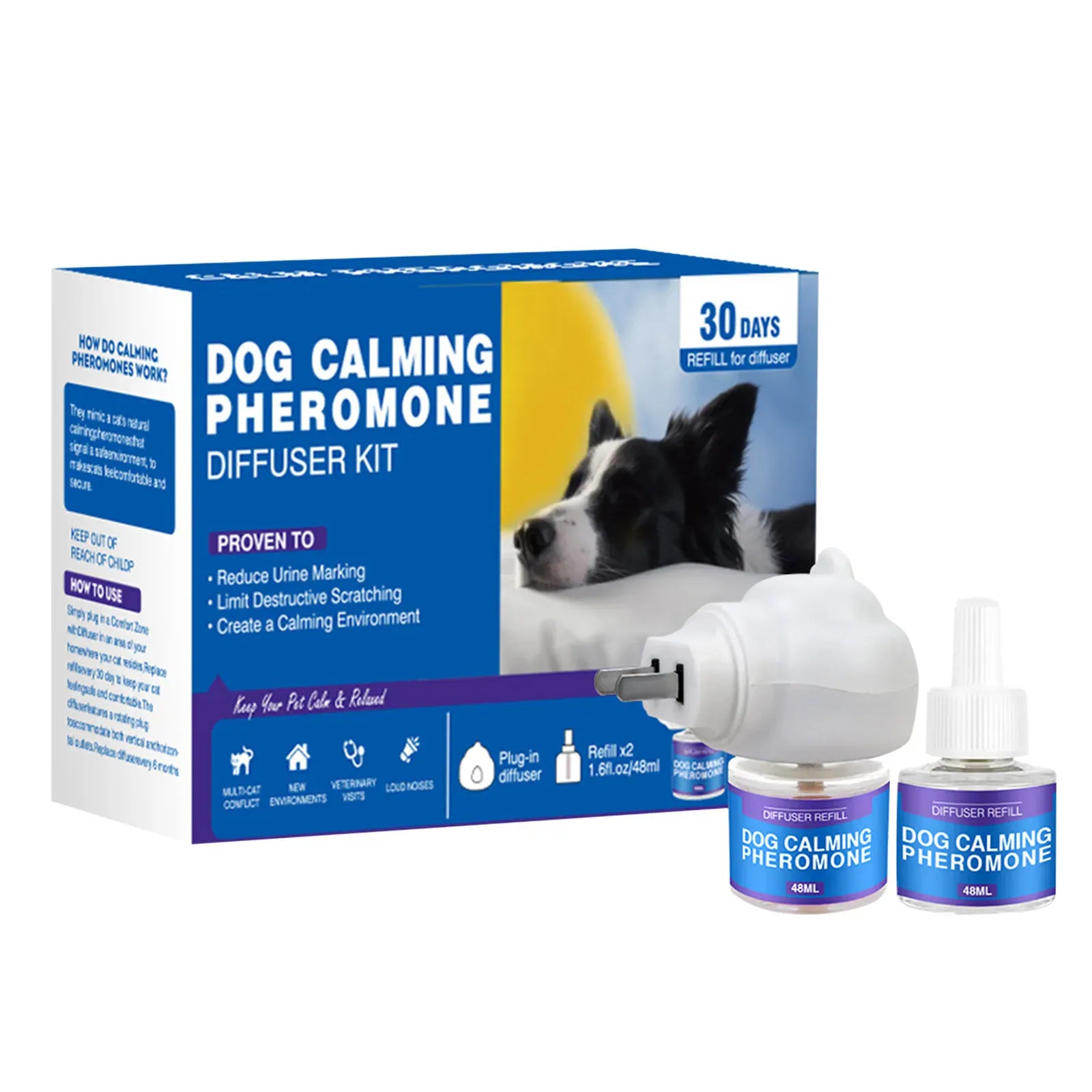 Cat Calming Diffuser Kit - 60 Day Pheromone Stress & Anxiety Relief