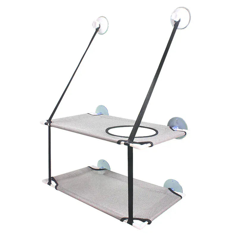 Cat Hammock Window Bed - Double Layer Suction Cup Pet Hanging Bed 25kg Capacity