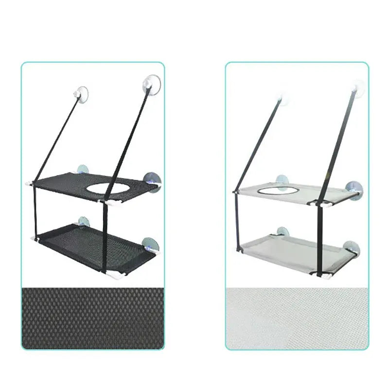 Cat Hammock Window Bed - Double Layer Suction Cup Pet Hanging Bed 25kg Capacity