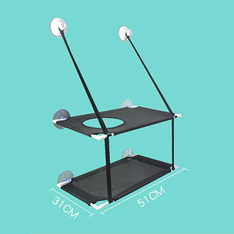 Cat Hammock Window Bed - Double Layer Suction Cup Pet Hanging Bed 25kg Capacity