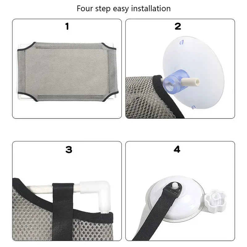 Cat Hammock Window Bed - Double Layer Suction Cup Pet Hanging Bed 25kg Capacity