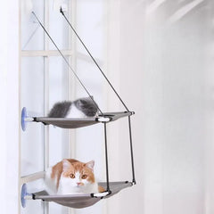 Cat Hammock Window Bed - Double Layer Suction Cup Pet Hanging Bed 25kg Capacity