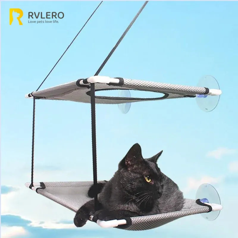 Cat Hammock Window Bed - Double Layer Suction Cup Pet Hanging Bed 25kg Capacity