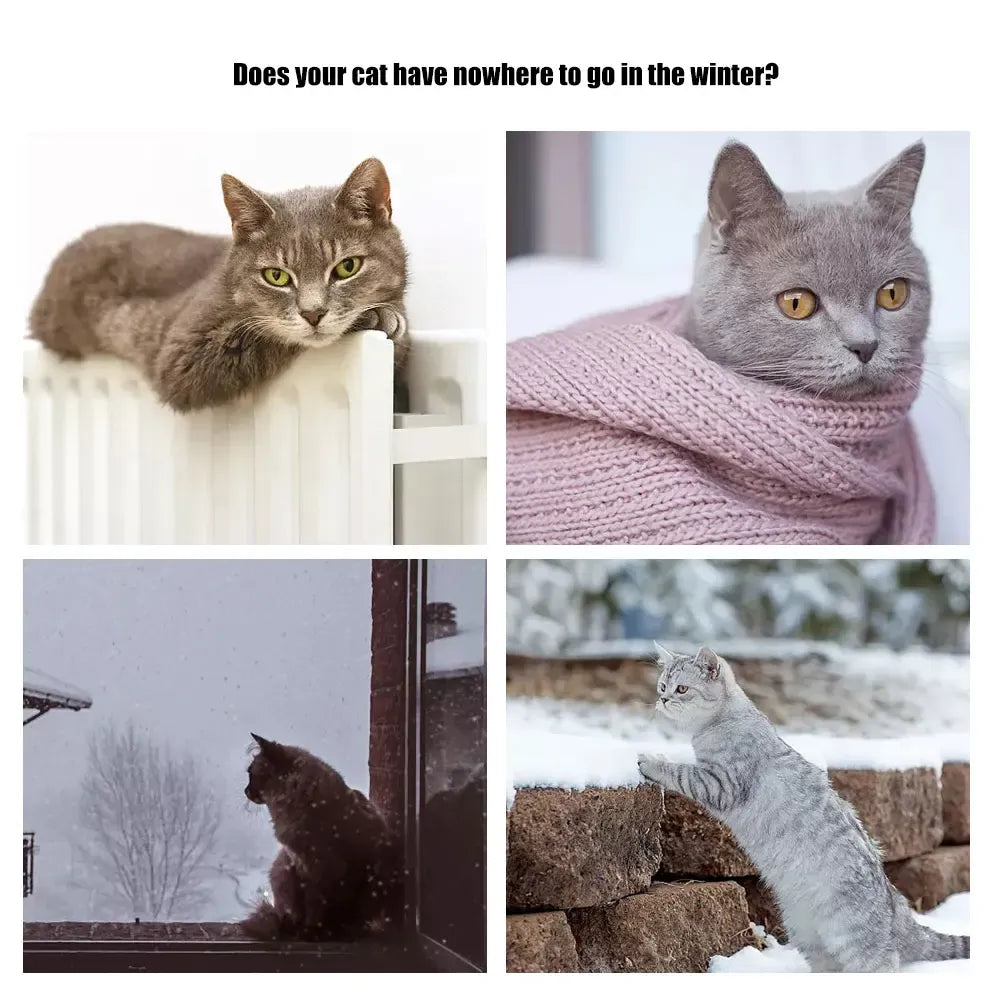 Cat Hanging Radiator Bed – Warm Fleece Basket Hammock with Metal Frame