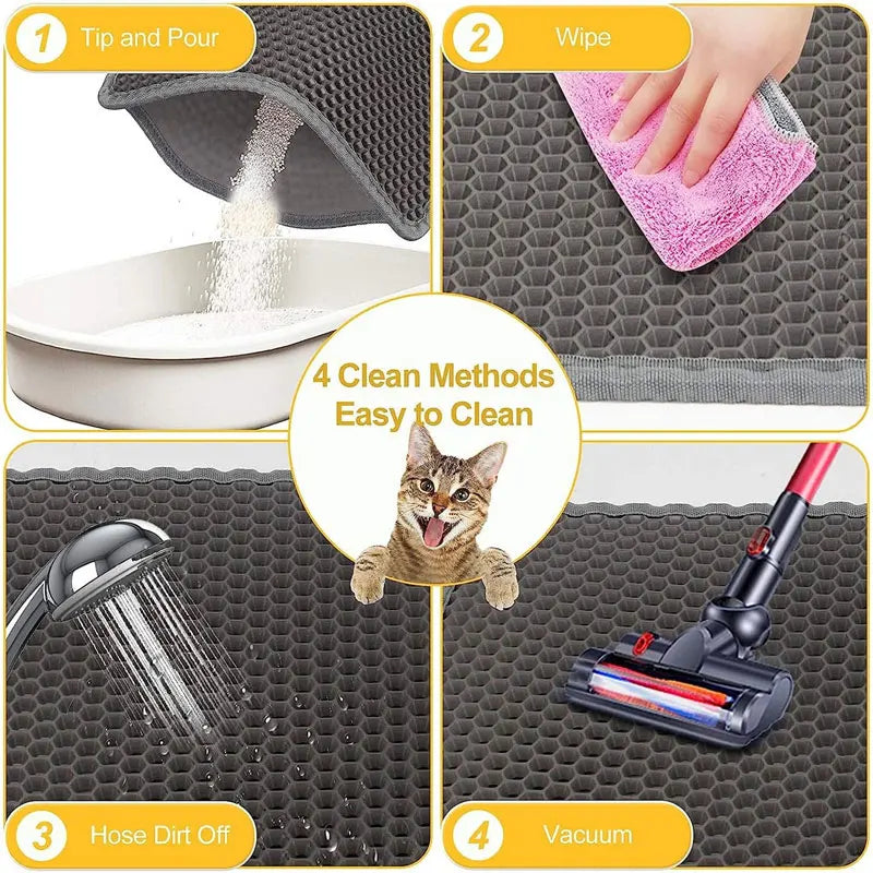 Cat Litter Mat - Waterproof Double Layer Litter Trapping Pad