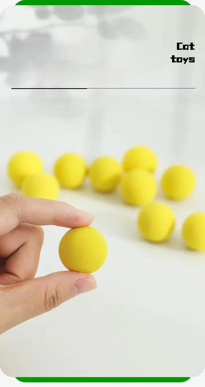 Cat Toy Launcher Gun - Interactive Shooter with Soft Pompom Balls Kittens Toys