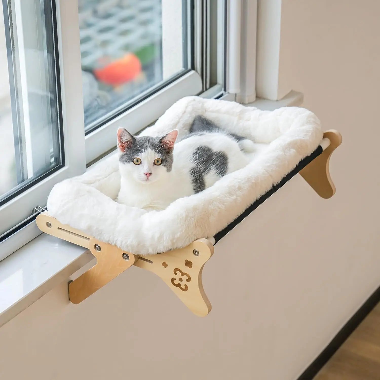Cat Window Perch 2-in-1 - Adjustable Hammock Bed for Indoor Cats 40lb Capacity