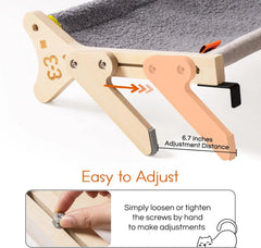 Cat Window Perch 2-in-1 - Adjustable Hammock Bed for Indoor Cats 40lb Capacity