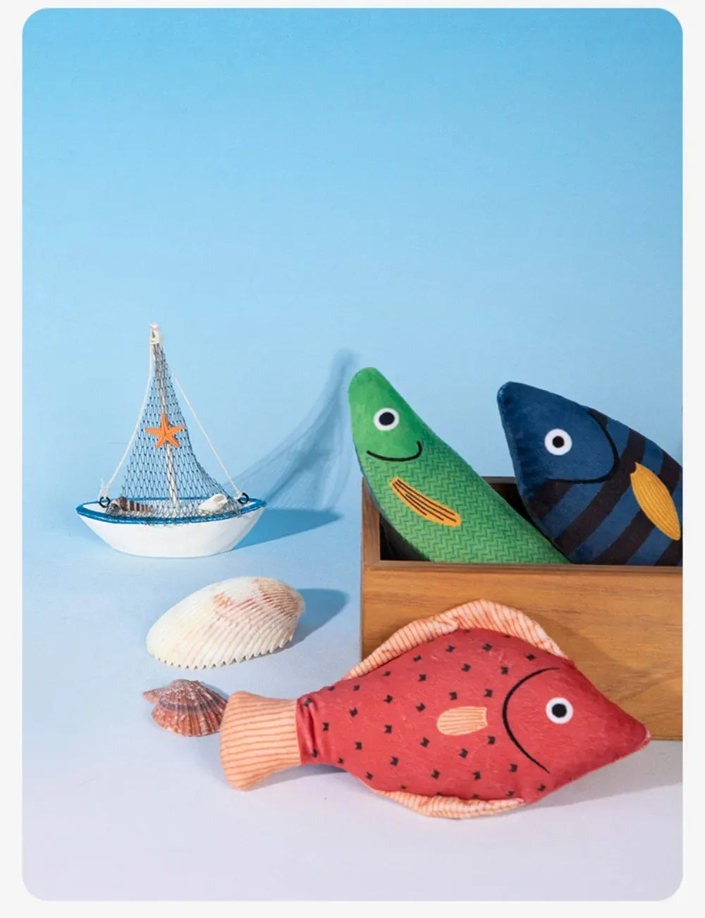 Catnip Fish Toy for Cats – Plush Simulation Fish with Interactive Chew & Pillow Design