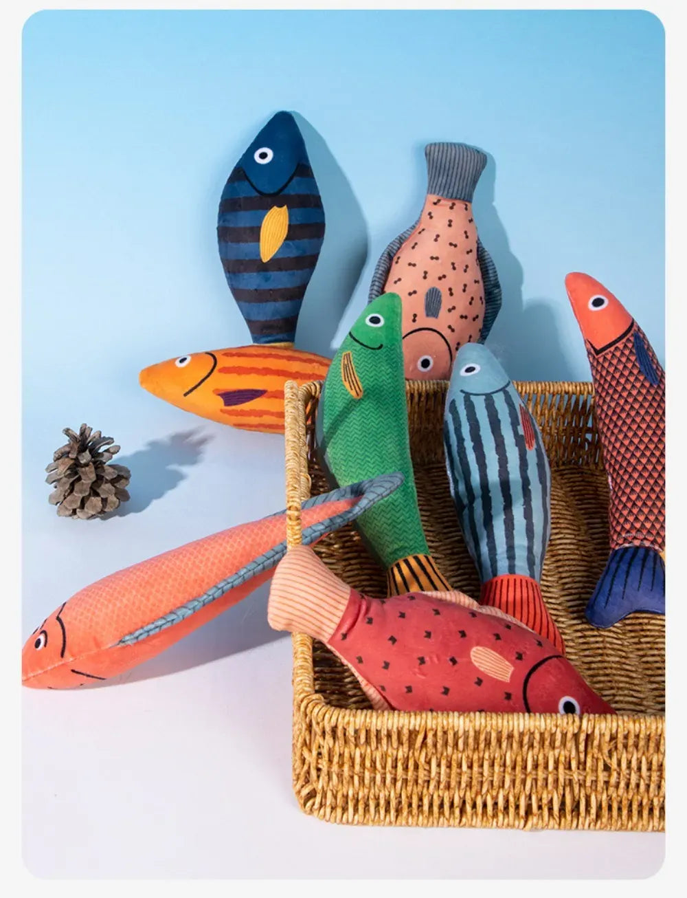 Catnip Fish Toy for Cats – Plush Simulation Fish with Interactive Chew & Pillow Design