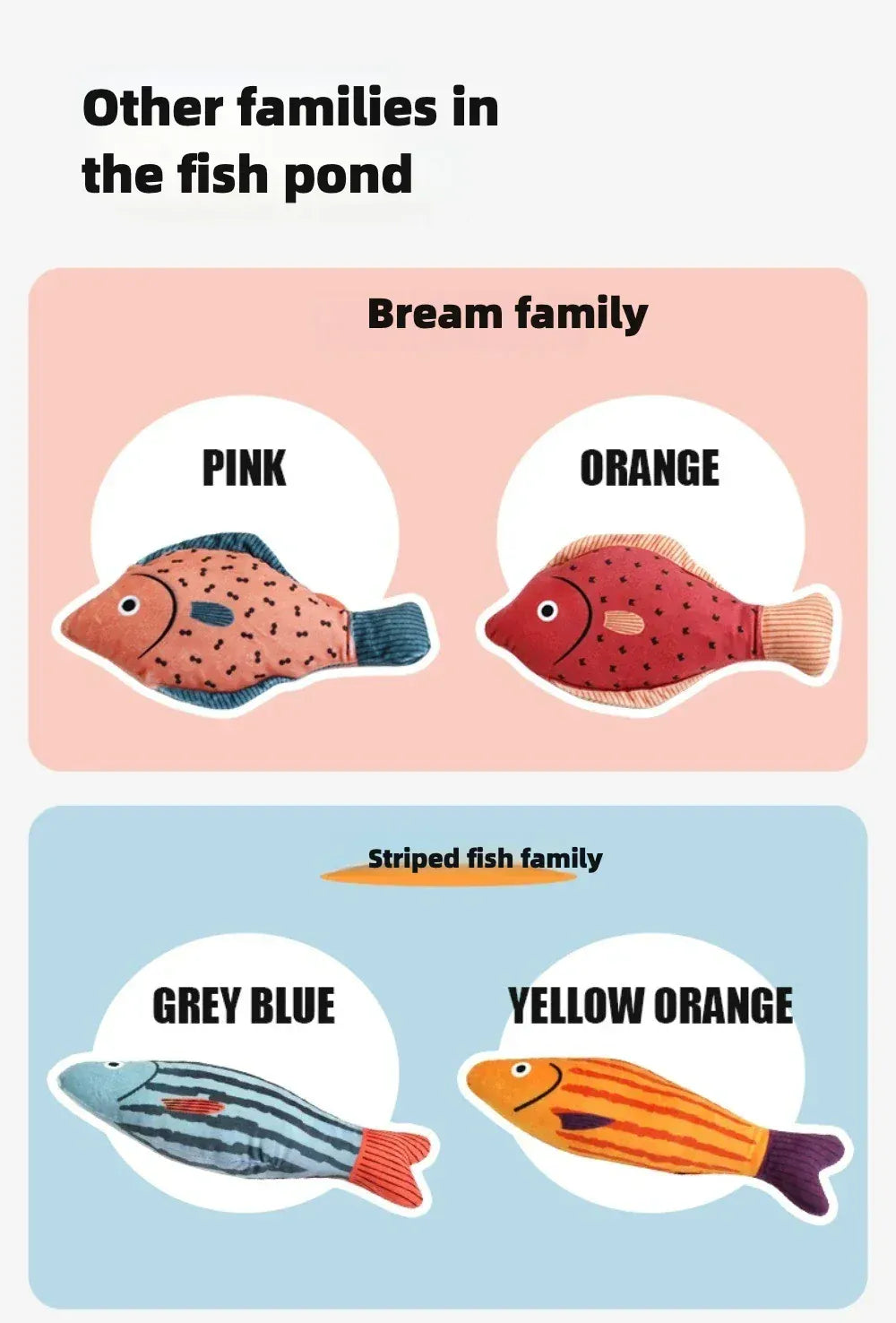 Catnip Fish Toy for Cats – Plush Simulation Fish with Interactive Chew & Pillow Design