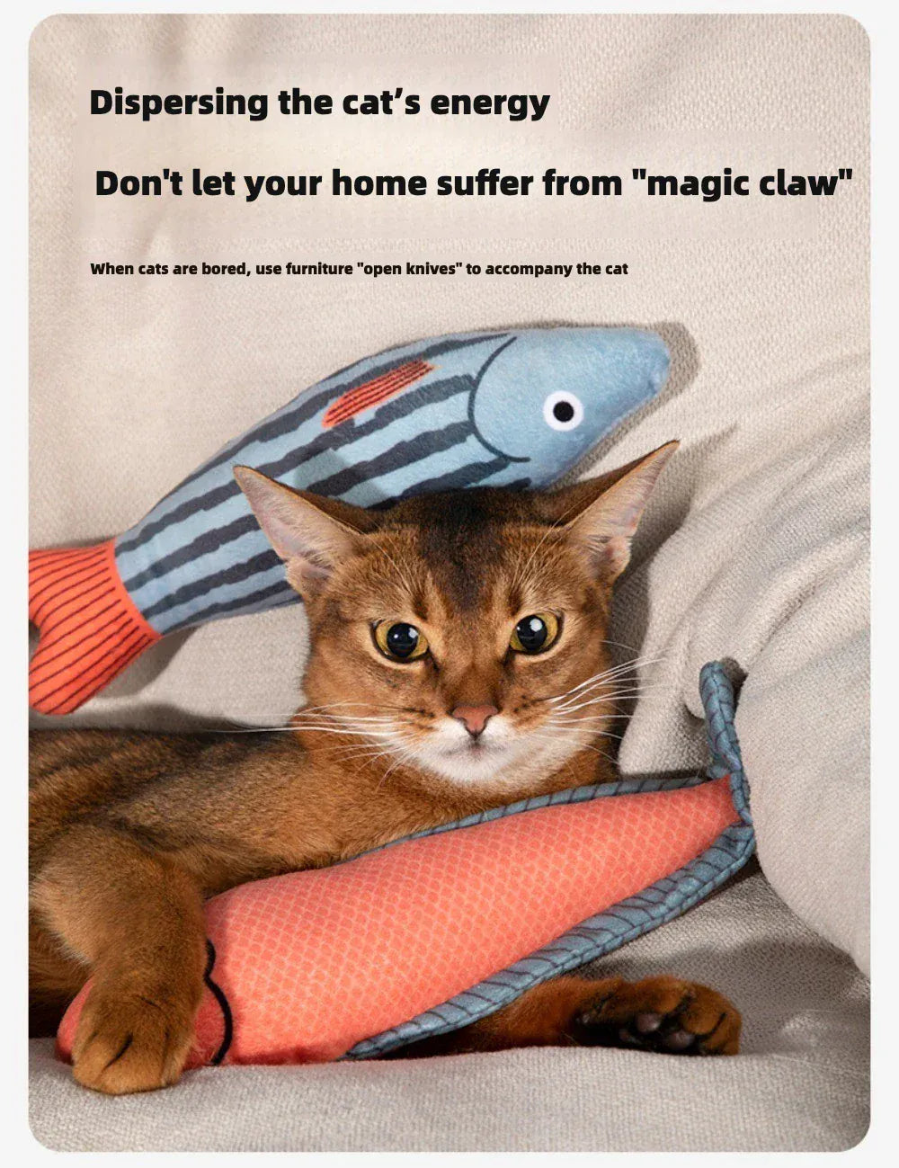 Catnip Fish Toy for Cats – Plush Simulation Fish with Interactive Chew & Pillow Design