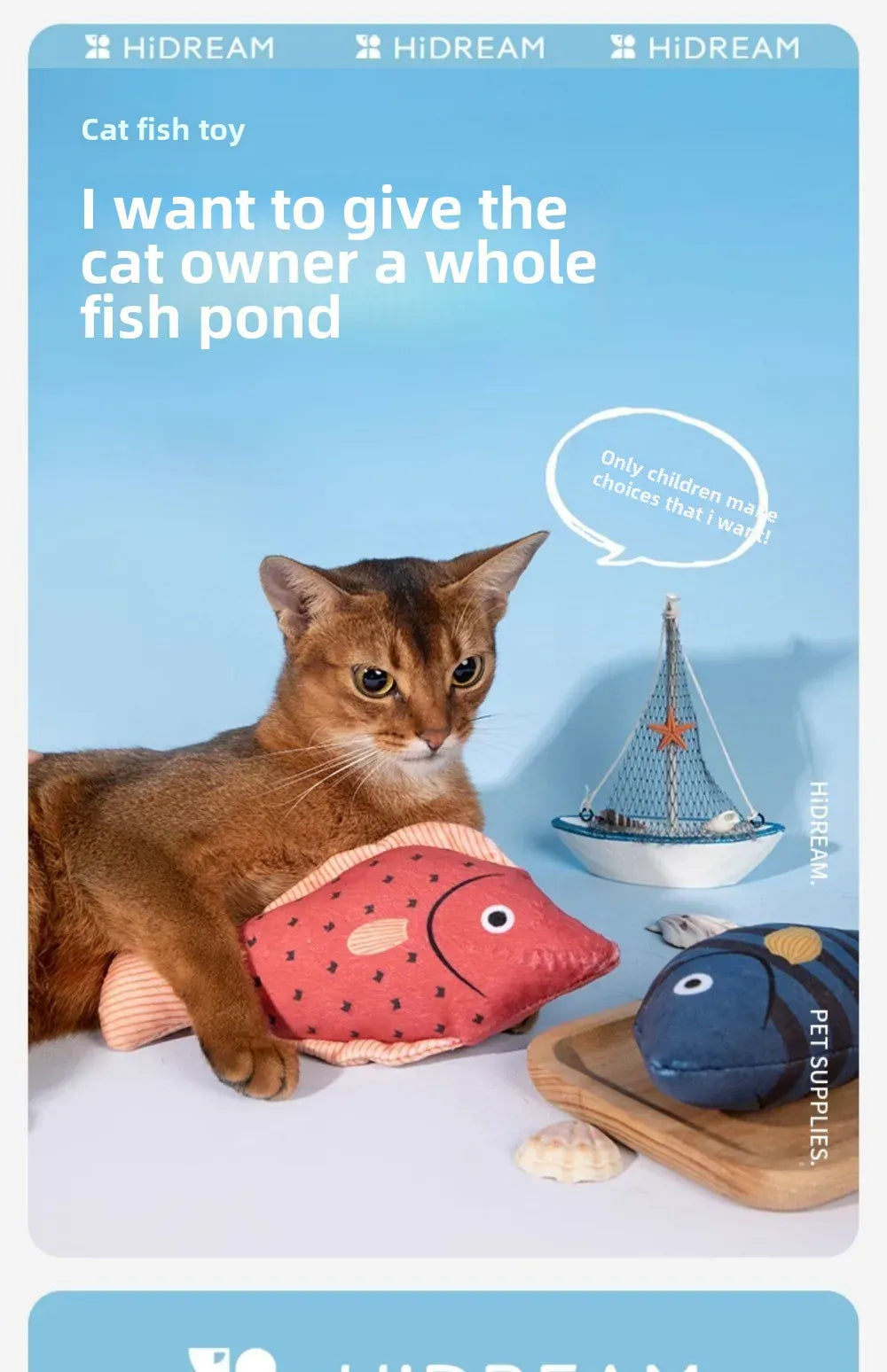 Catnip Fish Toy for Cats – Plush Simulation Fish with Interactive Chew & Pillow Design