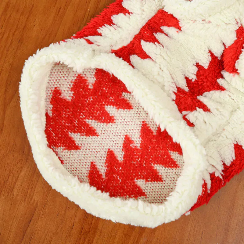 Christmas Day Cat Clothes & Dog Clothes | Autumn Winter Plush Pet Outfits | Holiday Cat & Dog Costume