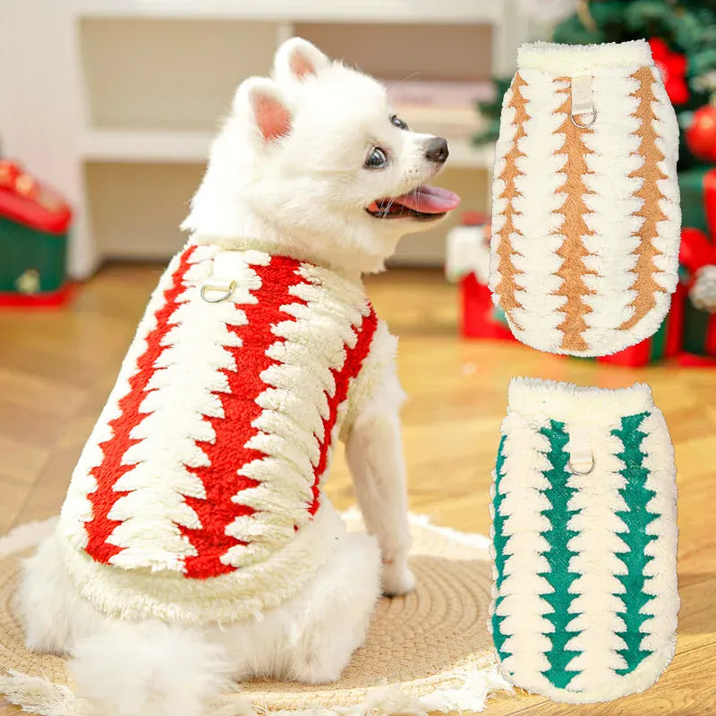 Christmas Day Cat Clothes & Dog Clothes | Autumn Winter Plush Pet Outfits | Holiday Cat & Dog Costume