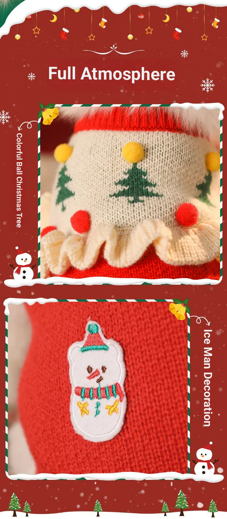 Christmas Pet Sweater – Cute Santa Claus Costume for Cats & Small Dogs | Warm Winter Holiday Outfit