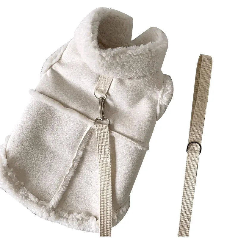 Classic Dog Vest | Autumn & Winter Wool Jacket for Small & Medium Dogs, Warm Pet Vest with Traction Buckle