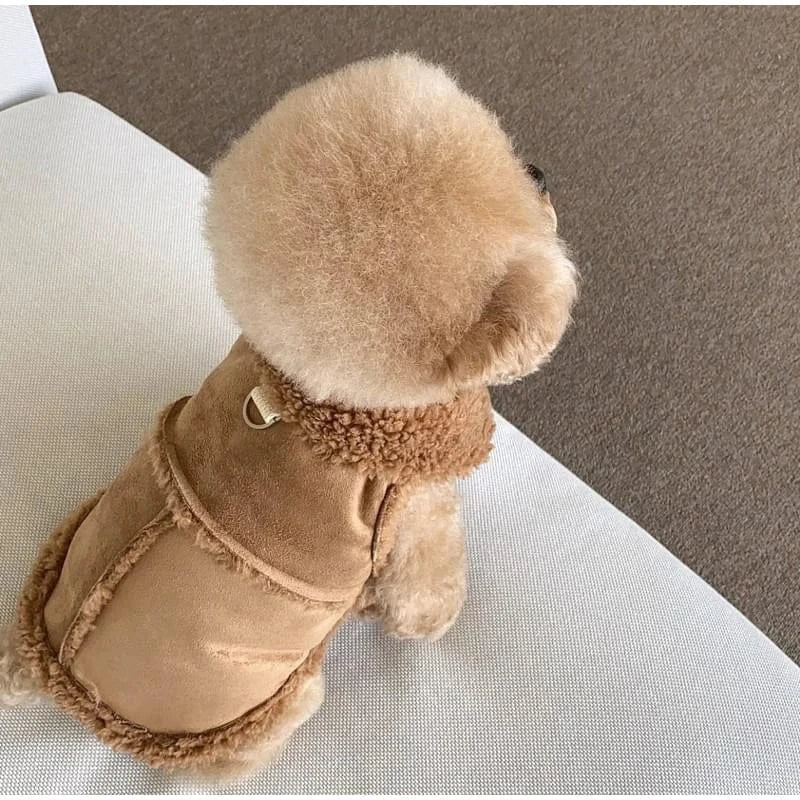 Classic Dog Vest | Autumn & Winter Wool Jacket for Small & Medium Dogs, Warm Pet Vest with Traction Buckle